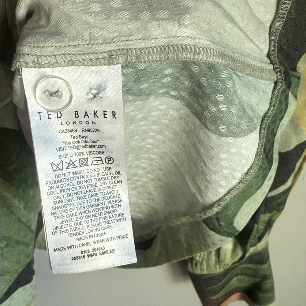 Ted Baker Emilee Leaf Print Top - Picture 12 of 15